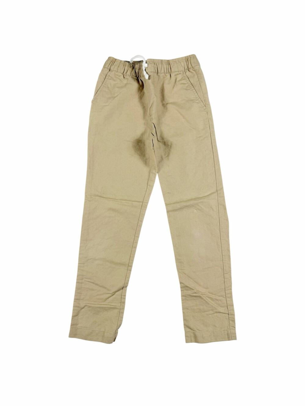 Janie and Jack Boys Khaki Linen Cotton Twill Pull-On Pants Size 8